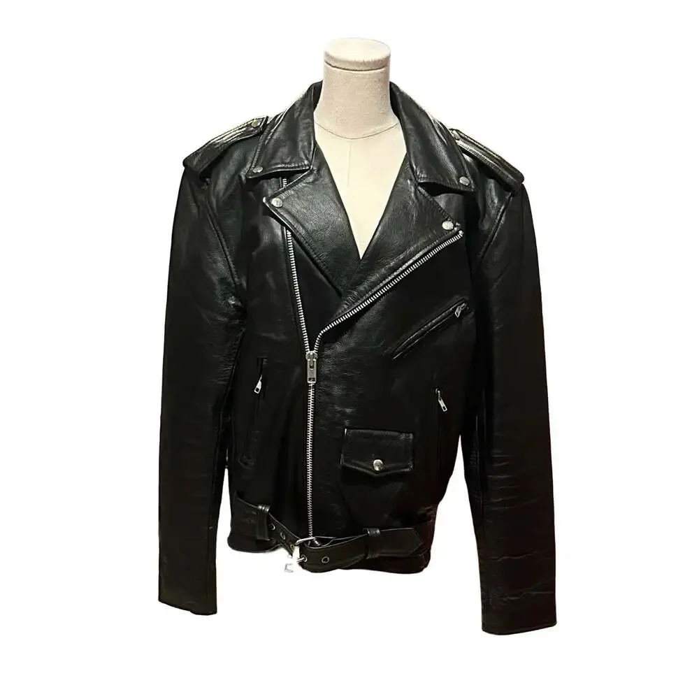 Milwaukee Leather SH1011 Men's Classic Brando Premium Leather Black Motorcycle